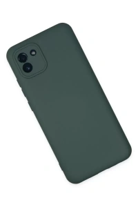 Samsung Galaxy A03 Kılıf Nano içi Kadife Silikon - Koyu Yeşil