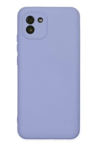 Samsung Galaxy A03 Kılıf Nano içi Kadife Silikon - Lila