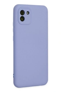 Samsung Galaxy A03 Kılıf Nano içi Kadife Silikon - Lila