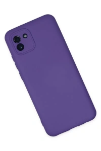 Samsung Galaxy A03 Kılıf Nano içi Kadife Silikon - Mor