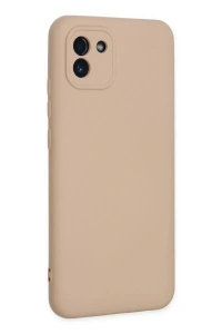 Samsung Galaxy A03 Kılıf Nano içi Kadife Silikon - Pudra