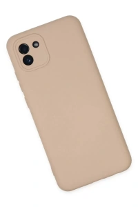 Samsung Galaxy A03 Kılıf Nano içi Kadife Silikon - Pudra