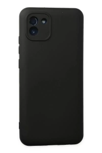 Samsung Galaxy A03 Kılıf Nano içi Kadife Silikon - Siyah