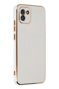 Samsung Galaxy A03 Kılıf Volet Silikon - Beyaz
