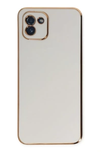 Samsung Galaxy A03 Kılıf Volet Silikon - Beyaz