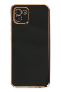 Samsung Galaxy A03 Kılıf Volet Silikon - Siyah