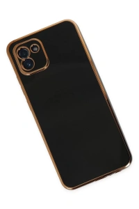 Samsung Galaxy A03 Kılıf Volet Silikon - Siyah