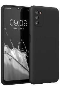 Samsung Galaxy A03S Kılıf First Silikon - Siyah
