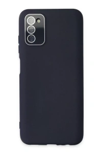 Samsung Galaxy A03S Kılıf Lansman Glass Kapak - Lacivert