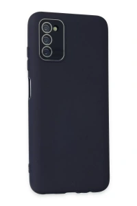 Samsung Galaxy A03S Kılıf Lansman Glass Kapak - Lacivert