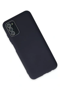 Samsung Galaxy A03S Kılıf Lansman Glass Kapak - Lacivert