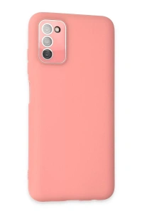 Samsung Galaxy A03S Kılıf Lansman Glass Kapak - Pembe