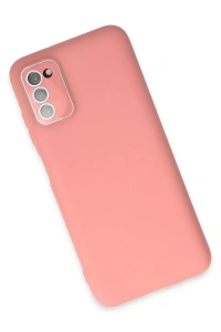 Samsung Galaxy A03S Kılıf Lansman Glass Kapak - Pembe