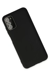 Samsung Galaxy A03S Kılıf Lansman Glass Kapak - Siyah