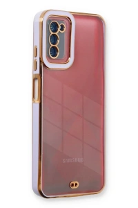 Samsung Galaxy A03S Kılıf Liva Lens Silikon - Lila