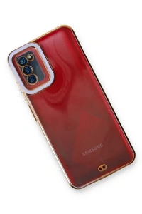 Samsung Galaxy A03S Kılıf Liva Lens Silikon - Lila