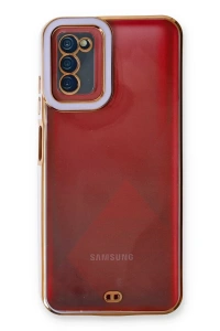 Samsung Galaxy A03S Kılıf Liva Lens Silikon - Lila