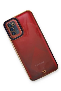 Samsung Galaxy A03S Kılıf Liva Lens Silikon - Mavi