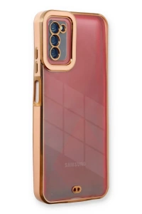 Samsung Galaxy A03S Kılıf Liva Lens Silikon - Rose