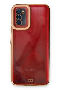 Samsung Galaxy A03S Kılıf Liva Lens Silikon - Rose