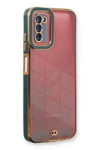 Samsung Galaxy A03S Kılıf Liva Lens Silikon - Yeşil