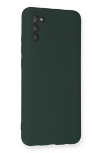 Samsung Galaxy A03S Kılıf Nano içi Kadife Silikon - Koyu Yeşil