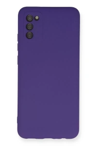 Samsung Galaxy A03S Kılıf Nano içi Kadife Silikon - Mor