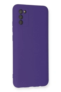 Samsung Galaxy A03S Kılıf Nano içi Kadife Silikon - Mor