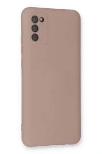 Samsung Galaxy A03S Kılıf Nano içi Kadife Silikon - Pudra