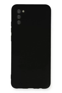 Samsung Galaxy A03S Kılıf Nano içi Kadife Silikon - Siyah