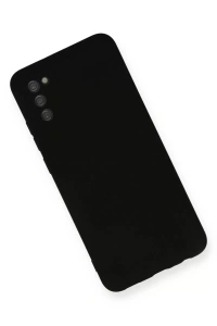 Samsung Galaxy A03S Kılıf Nano içi Kadife Silikon - Siyah