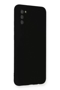 Samsung Galaxy A03S Kılıf Nano içi Kadife Silikon - Siyah