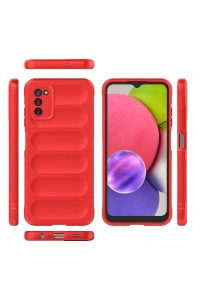 Samsung Galaxy A03S Kılıf Optimum Silikon - Kırmızı