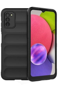 Samsung Galaxy A03S Kılıf Optimum Silikon - Siyah