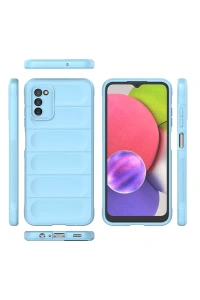 Samsung Galaxy A03S Kılıf Optimum Silikon - Sky Blue