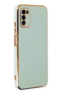 Samsung Galaxy A03S Kılıf Volet Silikon - Açık Yeşil