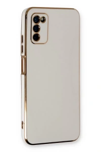 Samsung Galaxy A03S Kılıf Volet Silikon - Beyaz