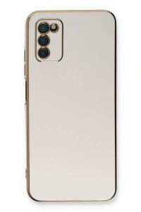 Samsung Galaxy A03S Kılıf Volet Silikon - Beyaz