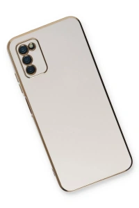 Samsung Galaxy A03S Kılıf Volet Silikon - Beyaz