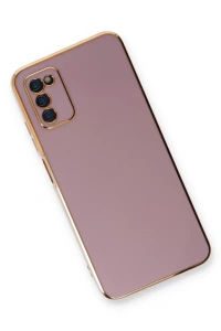Samsung Galaxy A03S Kılıf Volet Silikon - Mor