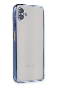 Samsung Galaxy A04 Kılıf Lensli Silikon - Açık Mavi