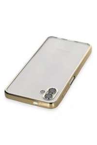 Samsung Galaxy A04 Kılıf Lensli Silikon - Gold