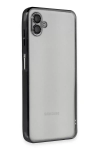 Samsung Galaxy A04 Kılıf Lensli Silikon - Siyah