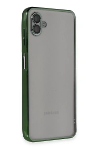 Samsung Galaxy A04 Kılıf Lensli Silikon - Yeşil