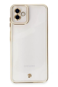 Samsung Galaxy A04 Kılıf Liva Lens Silikon - Beyaz