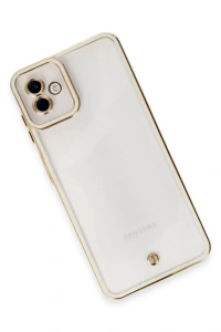 Samsung Galaxy A04 Kılıf Liva Lens Silikon - Beyaz