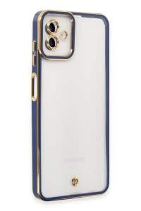 Samsung Galaxy A04 Kılıf Liva Lens Silikon - Mavi