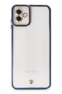 Samsung Galaxy A04 Kılıf Liva Lens Silikon - Mavi