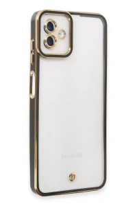 Samsung Galaxy A04 Kılıf Liva Lens Silikon - Siyah