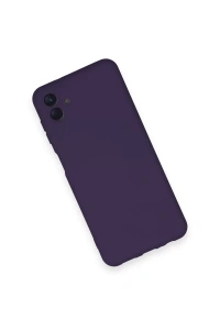 Samsung Galaxy A04 Kılıf Nano içi Kadife Silikon - Mor